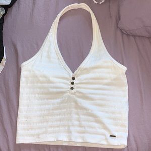 Hollister white halter top